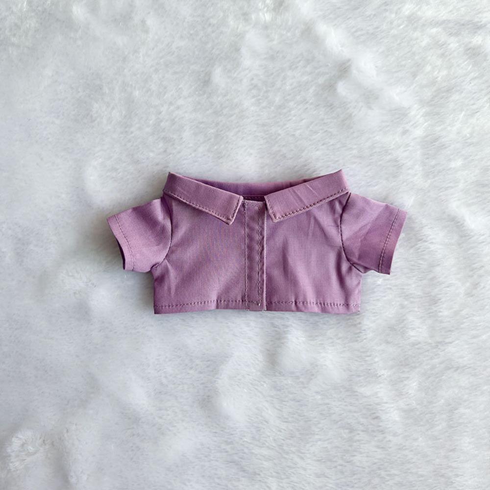 Solid Shirt Doll Clothes for 10/15/20cm Idol Doll Doll Clothes Cute Mini Doll Shirt  Girl