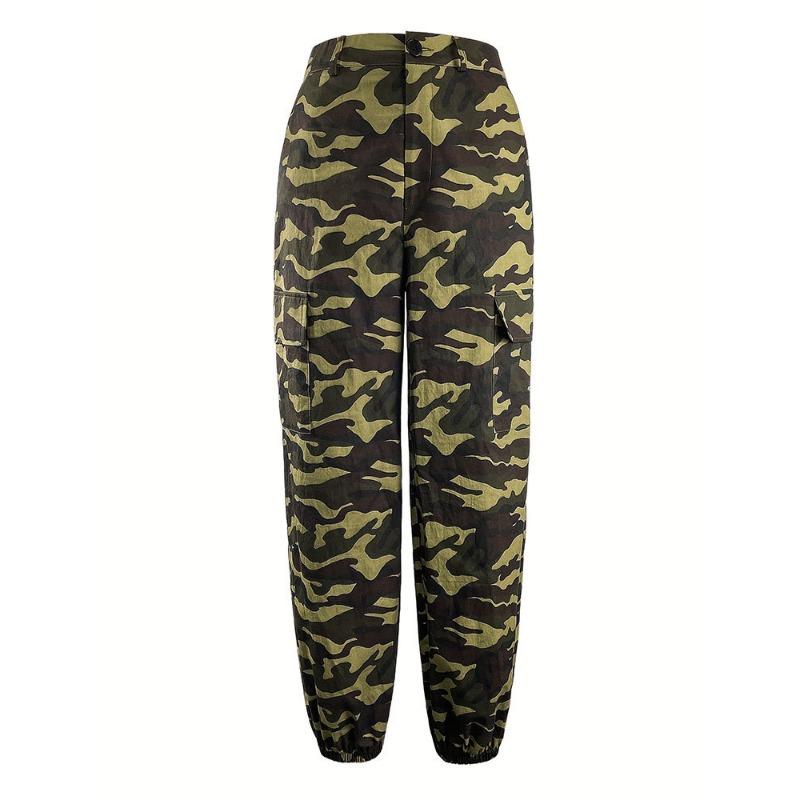 

Женские брюки с объемными карманами, повседневные брюки, прямые брюки с завязками, рабочие брюки S армия зеленый