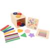 Wooden Shape Sorter Toy Early Learning Educational Color Shape Matching Cube for Toddlers