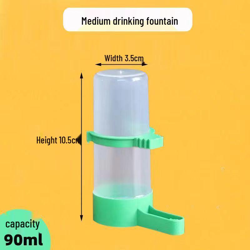 Automatic Bird Drinking Fountain & Feeder Cup for Parrots, Finches, and Songbirds