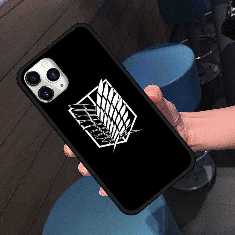 Attack On Titan Anime COMIC Phone Case For Iphone 7 8 12 11 XR XS Pro Max Mini Plus Soft Silicone Cover Shell Funda