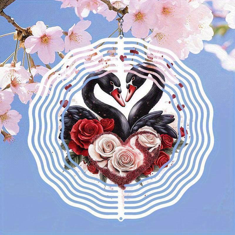 10 Inch Hanging Wind Spinner with 360 Degree Hook for Balcony Garden Decor Spring Summer Outdoor Decoration