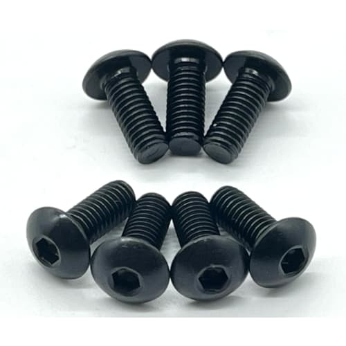 Adpack [Made In Japan] Steel Steering Wheel Hex Socket Button Head Bolts, M5 (5mm), 15mm Neck Length (Pack of 7)
