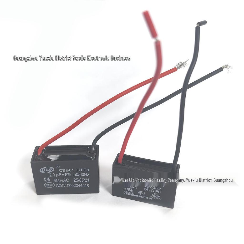 CBB61 Universal 450VAC 6uF Ceiling & Range Hood Fan Start Capacitor