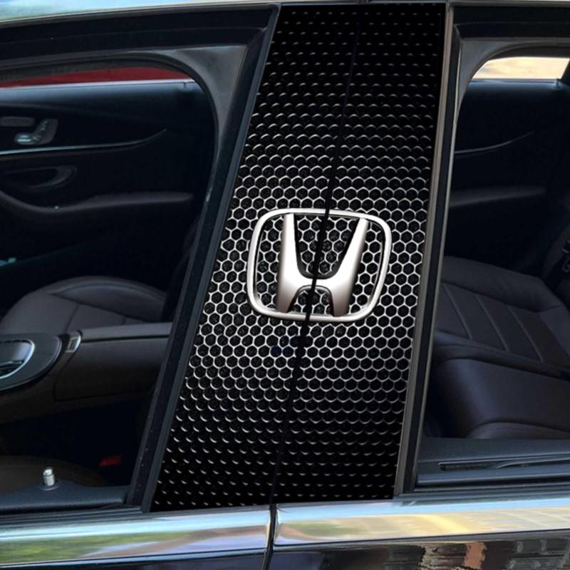 Car Stickers B-Pillar Center Column Decoration Cover PET Decals Auto Accessorie For Honda Civic Accord Fit Jazz CRV BRV HRV XK6