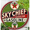 Vintage Texaco Metal Sign Round Retro Wall Decor for Garage Man Cave Bar