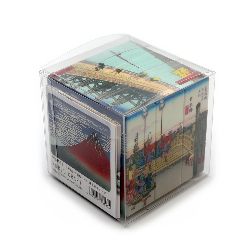 World Craft Magická kostka Japonská běžná šestistěnná puzzle kostka Ukiyo-e W6P-J1