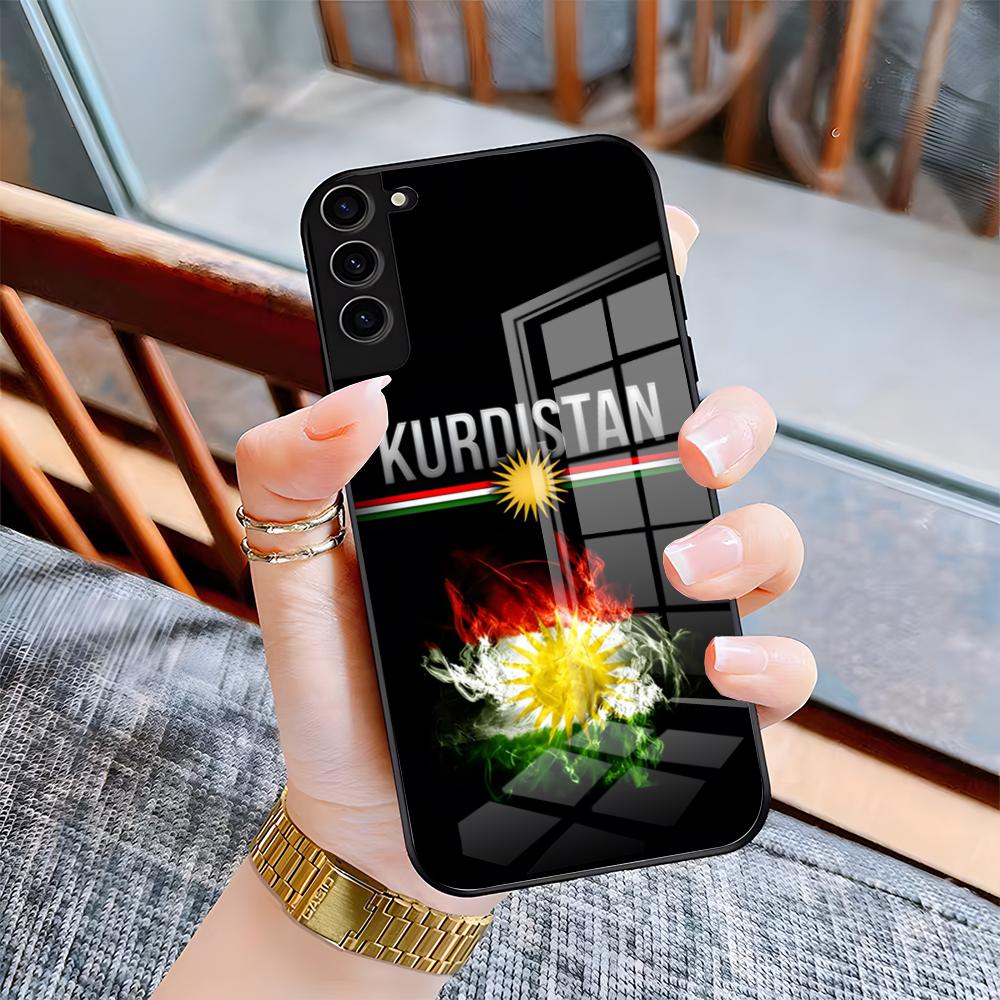 Kurdistan Flag Phone Case For Samsung S26 S25 Plus S20 S20 Plus S22 Ultra S23 FE S21 Plus S21 Ultra Glass Cover