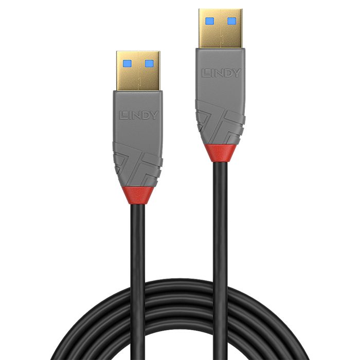 Câble USB LINDY - 0,5m - USB 3.0 (3.1 Gen 1) - Connecteurs Anticorrosion - Noir