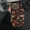 Flower Crow Cat Is Suitable for Apple 16Promax Mobile Phone Case iPhone15Pro Cute 14Pro Personality 17 New Models