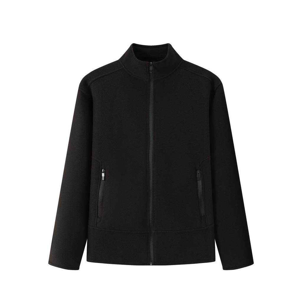 Autumn/Winter Fleece Stand-Up Collar Sweatshirt with Custom Logo & Embroidery