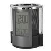 Electronic Clock Pen Holder Multifunctional Colorful Lighting Design Desk Clock Calendar Mesh Stationery Organizer