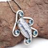Dendrite Silver Necklace Garnet Gifted Jewelry Opal, 18" Gemstone Opal