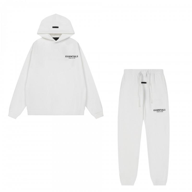 Mens Oversized Hooded Sweatshirt Set With 3D Silicone Letter Print Fleece-Lined Cotton Blend Loose Fit Streetwear