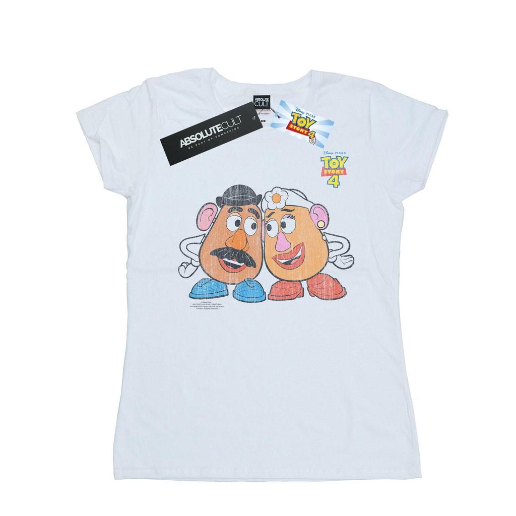 Disney Womens/Ladies Toy Story 4 Mr And Mrs Potato Head Cotton T-Shirt