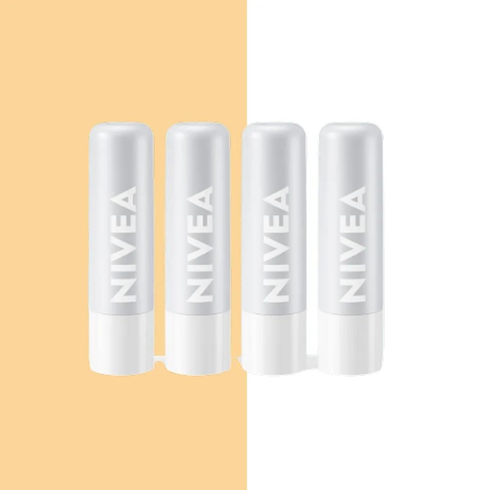 NIVEA Hyaluronic Moisture Plus Lip Care Lip Balm 5.2g (4 pieces)