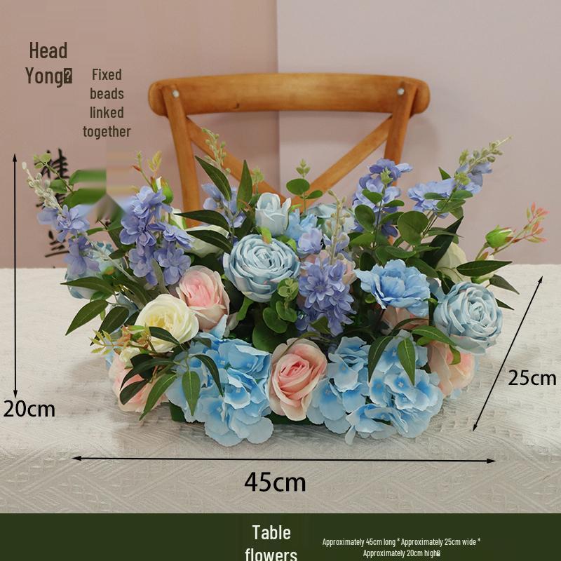Pastorales Seidenblumenarrangement für Wohnzimmer oder Esstisch-Dekoration