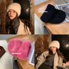 Fashionable White Acrylic Knit Hat For Women Cozy Winter Essential