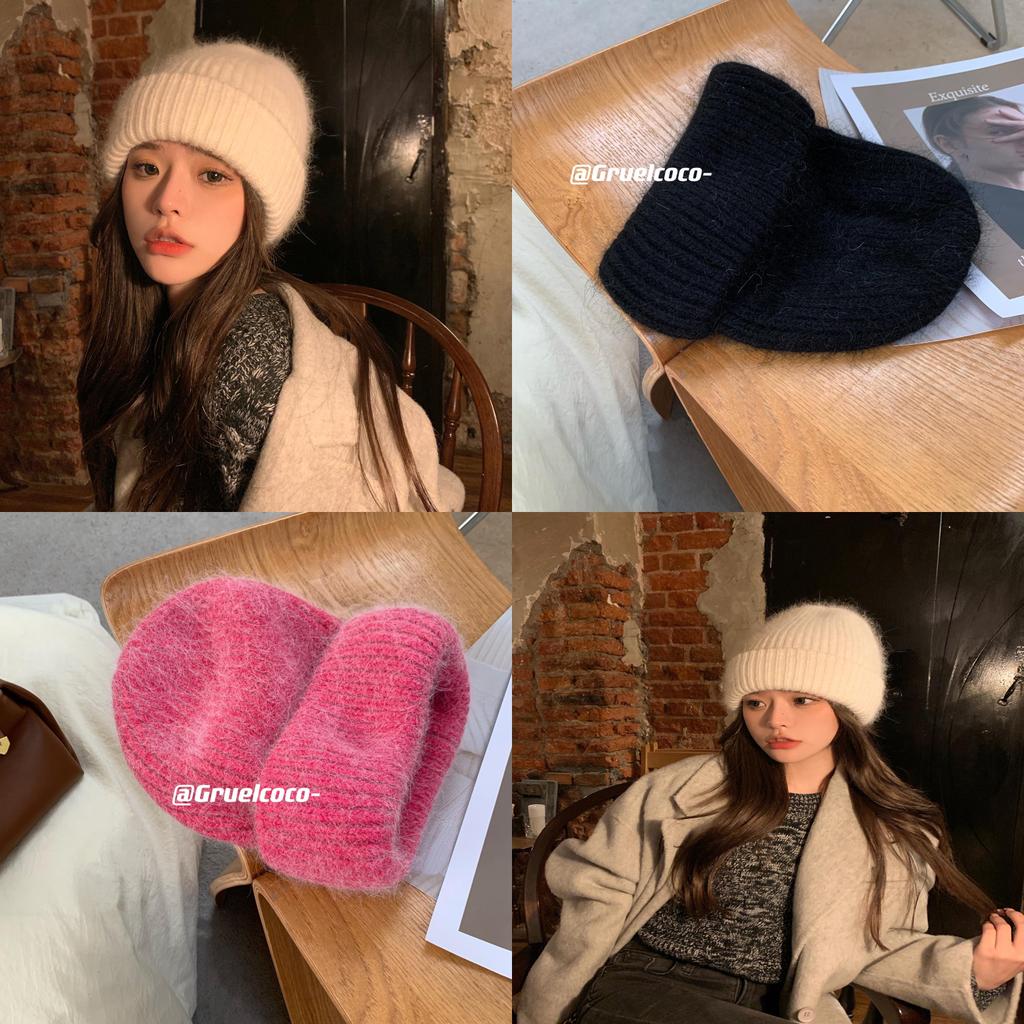 Fashionable White Acrylic Knit Hat For Women Cozy Winter Essential