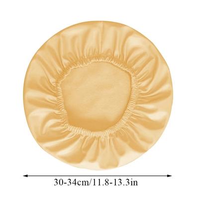 Solid Color PU Leather Round Chair Cover Waterproof Bar Stool Cover Seat Covers Home Chair Simple Stretch Chair Slipcover