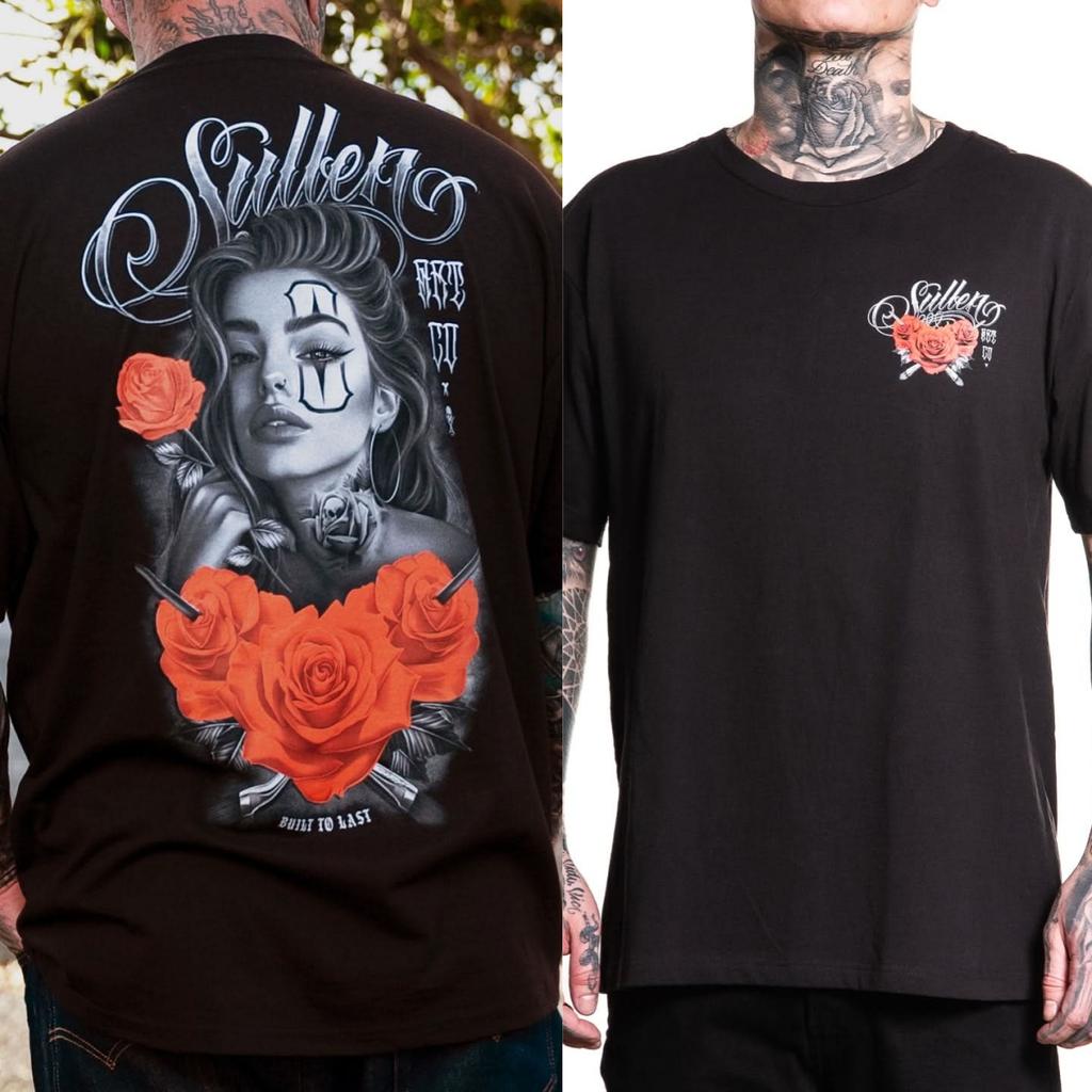 Death Adorned Standard Sullen Tattoo Art T-Shirt 100% Baumwolle Grafik-T-Shirt Unisex Unisex Sommer Streetwear
