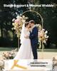 Arch Backdrop Stand, 2 x 1 m, Stable Structure, Easy Assembly, 1 Piece Gold Metal Arch Backdrop Stand for Wedding, Birthday Party, Graduation, Holiday