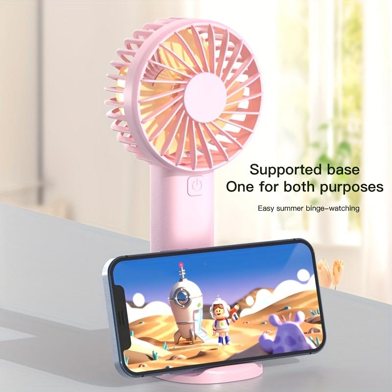 Xiaomi 2026 Rechargeable Strong Wind Handheld Fan Portable Quiet Desktop Air Cooler with Phone Holder Cooling Outdoor Travel