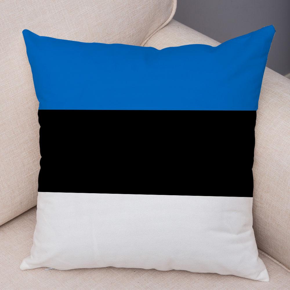 Style National Flag Cushion Cover for Sofa Home Car Decor Geometric Print Pillowcase Super Soft Plush Pillow Case Xcm