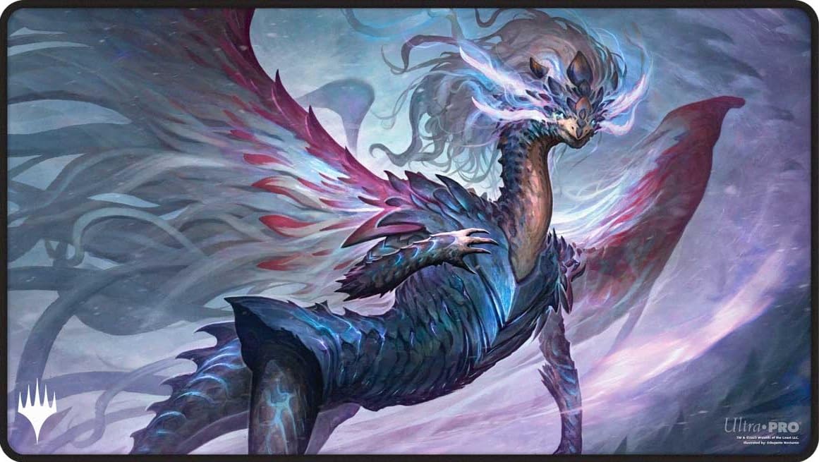Ultra PRO - Tarkir Dragonstorm Shiko Paragon of the Way Black Stitch Playmat Magic: The Gathering | Game Table Mat Card Game Accessory TCG Playmat Des