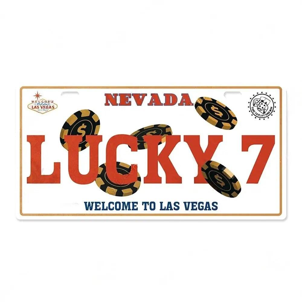 Vintage Las Vegas Metal Tiin Signs Decor Licenses Metal Plate Plaque Wall Decor for Living Room Club