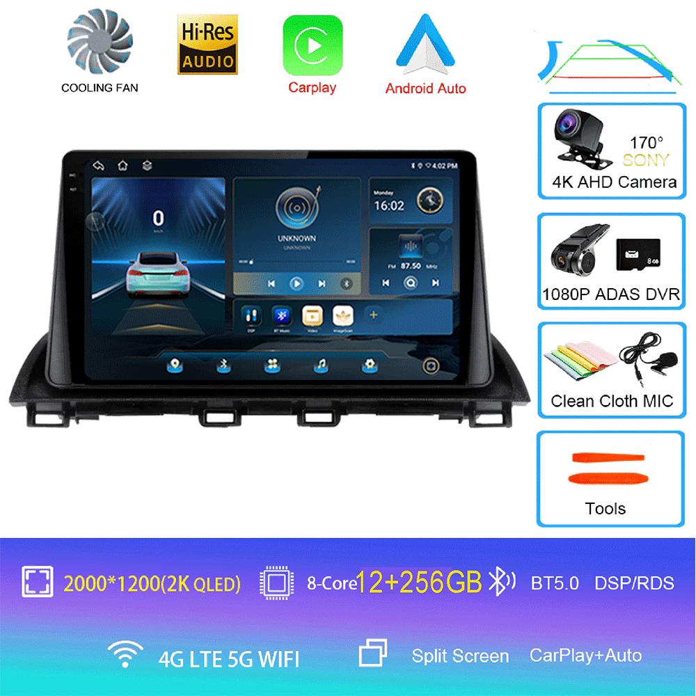 Android 14 Video Player Car Radio For Mazda 3 Axela 2014 - 2019 Multimedia Radio Player GPS Stereo Audio Head Unit 2DIN DVD