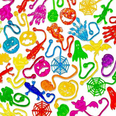 10/20/30/50PCS Mains Collantes d'Halloween en Gros Soulagement du Stress Jouet Main Collante Extensible pour Enfants Remplisseurs de Sacs Cadeaux d'Halloween