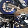 Motorrad R25 Mt25 Für Mt03 R3 Yzfr3 Yamaha YZF Auspuff Mittelverbindungsrohr Verbinden 51mm Motorrad Auspuff Schalldämpferrohr