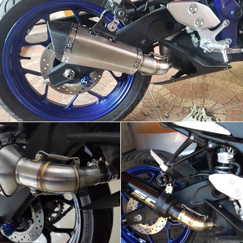 Motorrad R25 Mt25 Für Mt03 R3 Yzfr3 Yamaha YZF Auspuff Mittelverbindungsrohr Verbinden 51mm Motorrad Auspuff Schalldämpferrohr