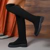Mid Heels Women Long Boots Designer Suede Comfortable Shoes 2025 Winter New Snow Knee Boots Elegant Pumps Zapatillas De Mujer