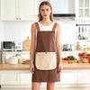 Kitchen Apron with Detachable Towel Waterproof Oil Resistant Adjustable Bib Apron with Pockets Lightweight Work Apron for Cooking Gardening & Crafts