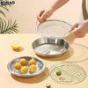 1PCS Silver Stainless Steel Drain Tray, Oil Draining Tray, Oven-safe Baking Tray, Round Kitchen And Household Oil Draining Rack