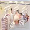 5Pcs Multi Hook Clothes Hanger With 360 Degree Rotating Hooks Space Saving Design For Storing Camisoles Bras Underwear In Closet