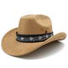 Fashion Music Festival Elements Suede One-word Cowboy Hat Multi-color Optional Male and Female Couples Festival Performance Hat