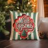 Home Decor Candy Cane Pattern Christmas Pillow For Decor Pattern Cushion Cover Suitable For Sofa Bedroom Car Pillow Cover