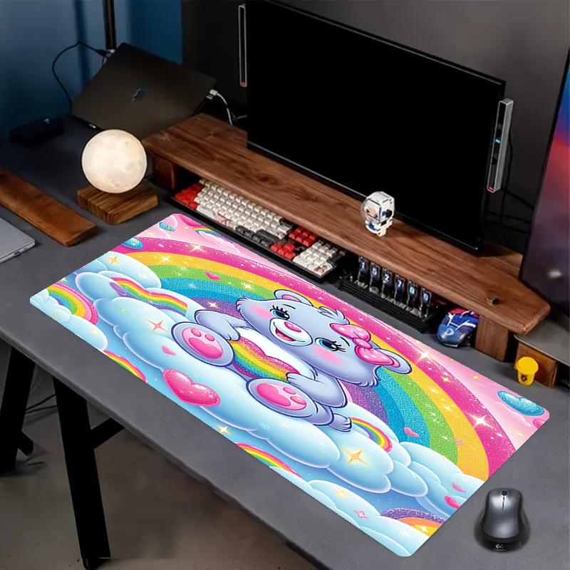 Bear Theme Mouse Pad, Non Slip Rubber Base, Multifunctional Office & Home Decor, Perfect for Workspace Personalization.