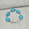 Santa Rosa Turquoise Gemstone 925 Sterling Silver Handmade Bracelet Jewelry Beauteous Gift For Her