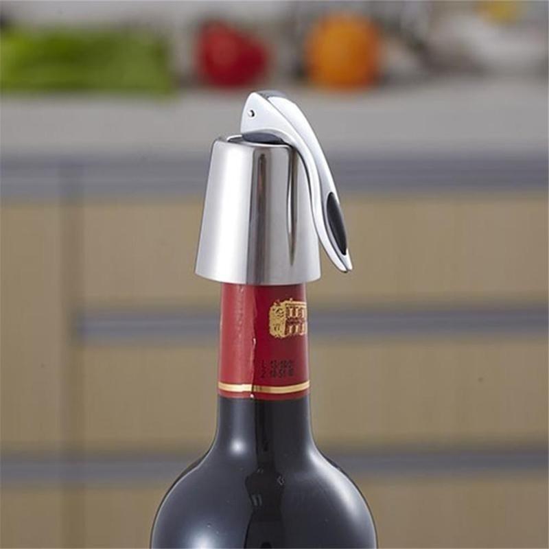 Stainless Steel Vacuum Sealed Red Wine Champagne Storage Bottle Stopper Sealer Caps
