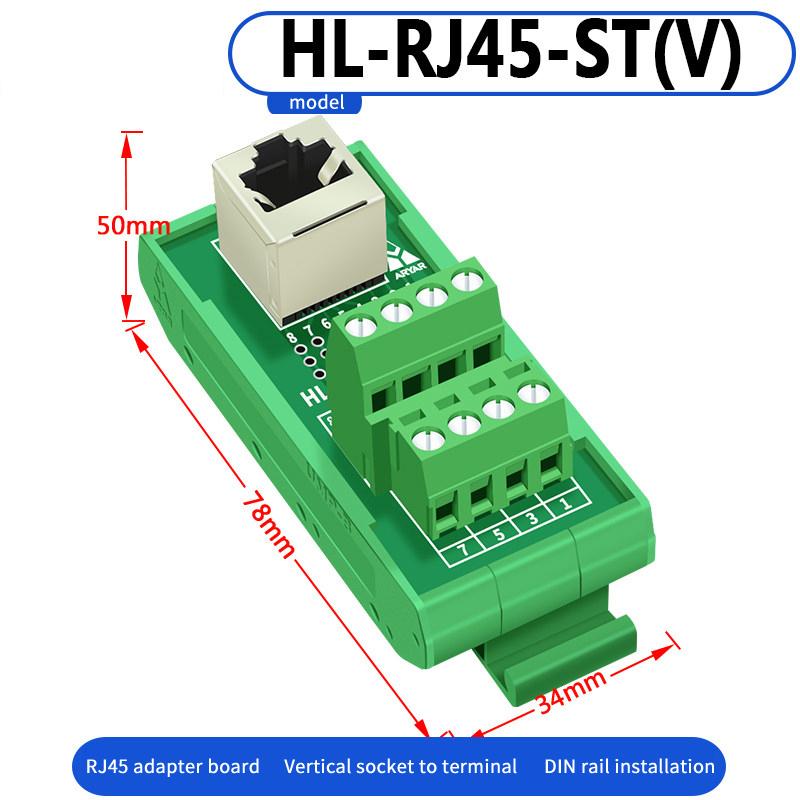 Rj45 Adapter Terminal Cat5E Cat6 Adapter Board Network Port Din35 Guide Rail Installation Accessories