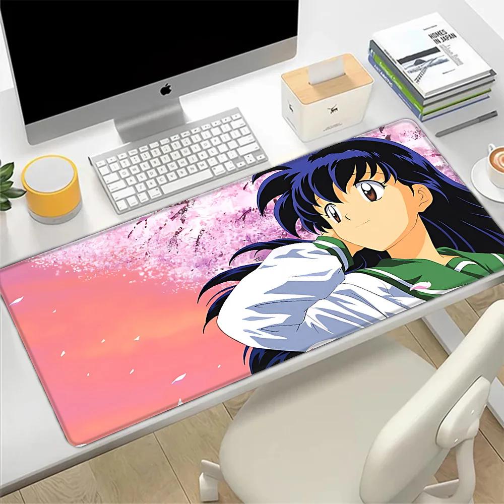 Anime Inuyasha Mousepad HD Printing Computer Gamers Locking Edge Non-slip Mouse Pad XXL90x40cm Keyboard PC Desk Pad