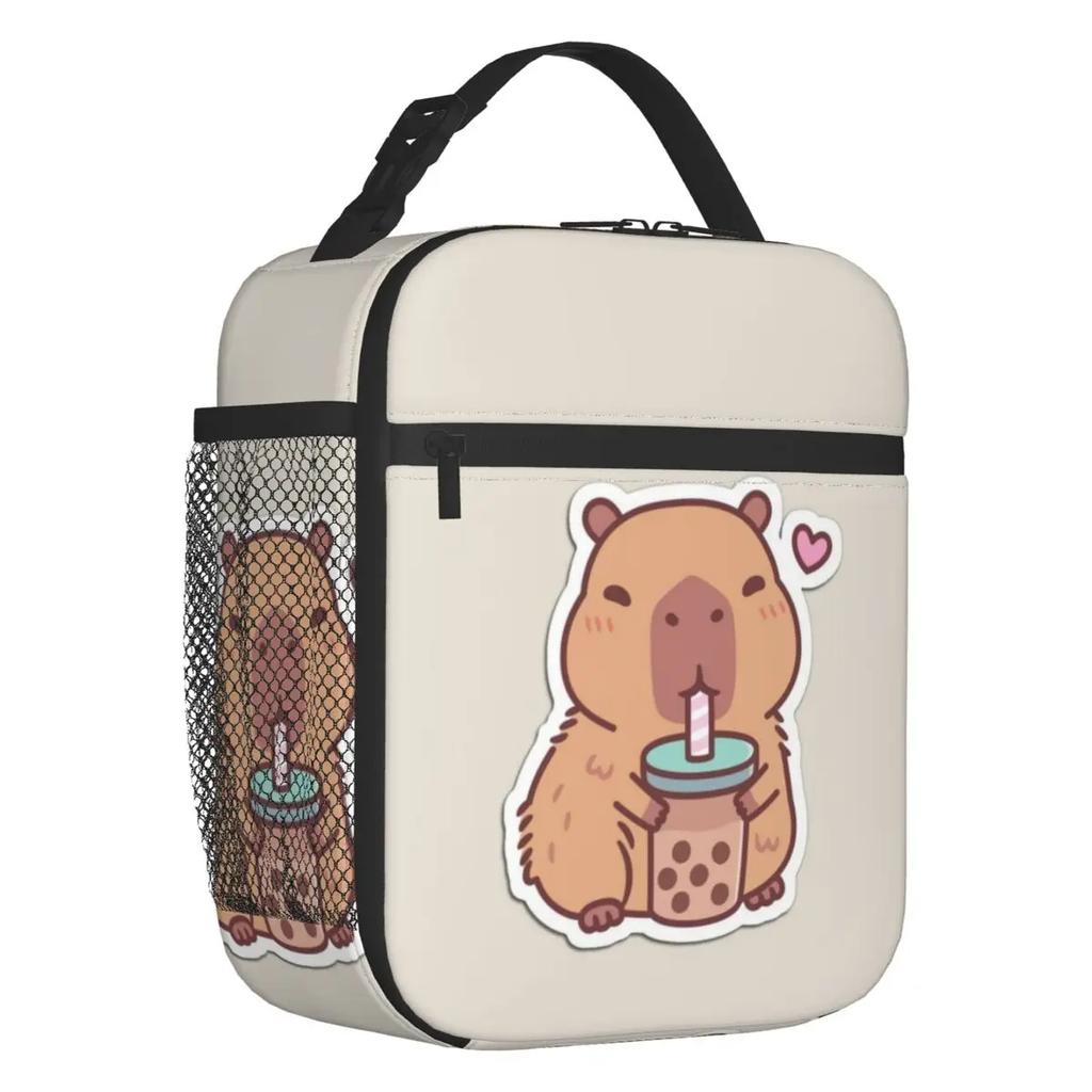 Custom Capybara Custom Portable Lunch Box for Women Multifunction Thermal Cooler Food Insulated Lunch Bag Kids School Children