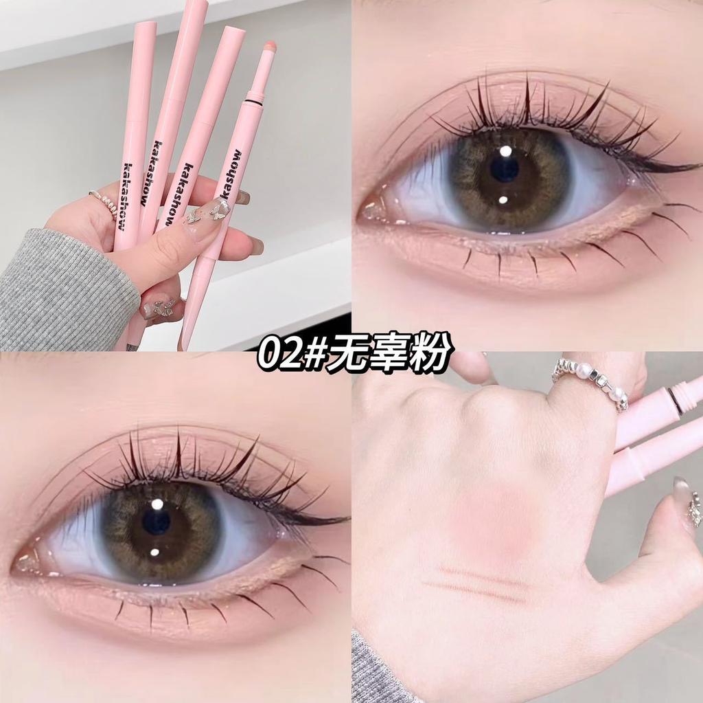 Doppelköpfiger Seidenraupen-Stift für Lügen, Muttergesundheit, Seidenraupen-Eyeliner Zwei in Eins, Natürlicher Schatten zum Aufhellen, High Light, Pseudo-Naturgesicht