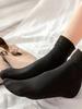 1/2 Pairs Women Autumn Winter Thick Lined Snowfield Socks Classic Solid Color Anti Pilling Warm Sweat Absorbing Casual Socks