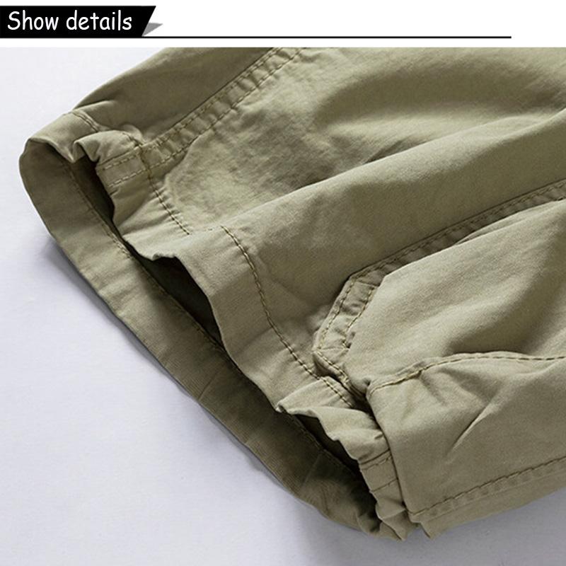 Herren Sommer Einfarbig Outdoor Freizeit Cargo Bequeme Shorts Herren Elastischer Bund Locker Gerades Design Shorts Herren