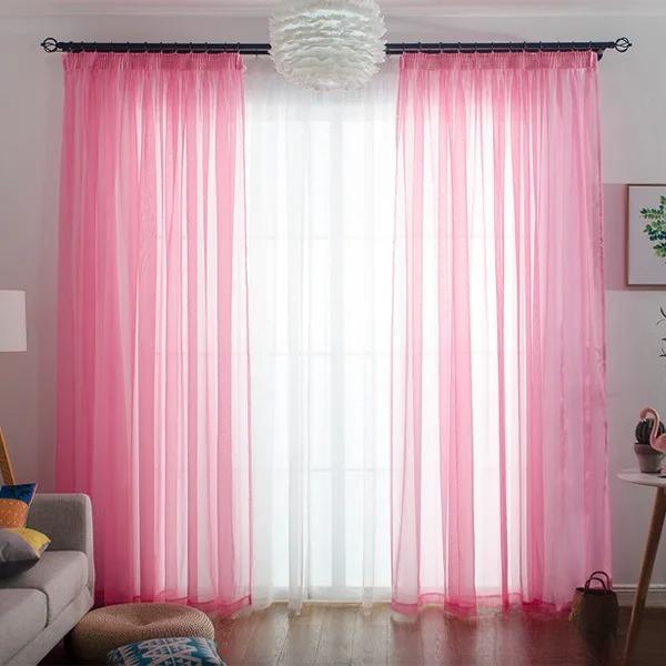Basic Rod Pocket Sheer Voile Window Curtain Panels White One 1pc for Kitchen Bedroom Children's Room Living Room Decoration